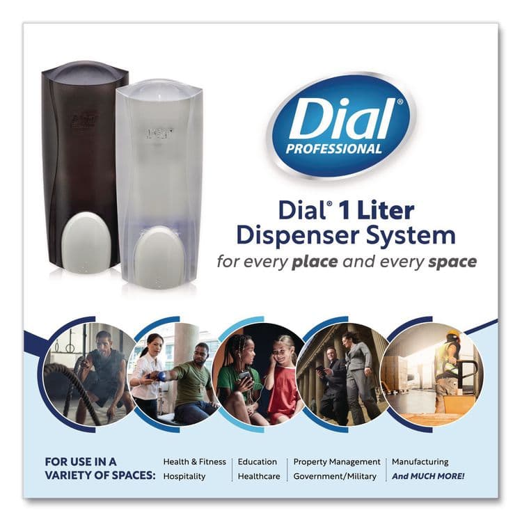 DIAL PROFESSIONAL The Dial Dispenser, 1 L, 5.12 x 3.98 x 12.34, Ice, 6/Carton (DIA03920CT) thumbnail 2