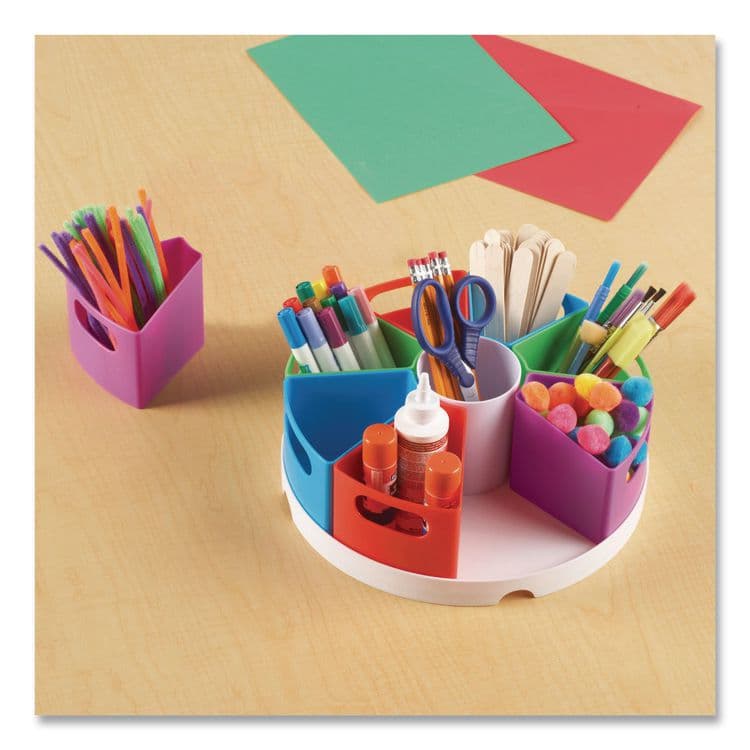 LEARNING RESOURCES Create-a Space Storage Center, 9 Compartments 12" dia x 4"h, Assorted Colors, Plastic (LRNLER3806) thumbnail 4