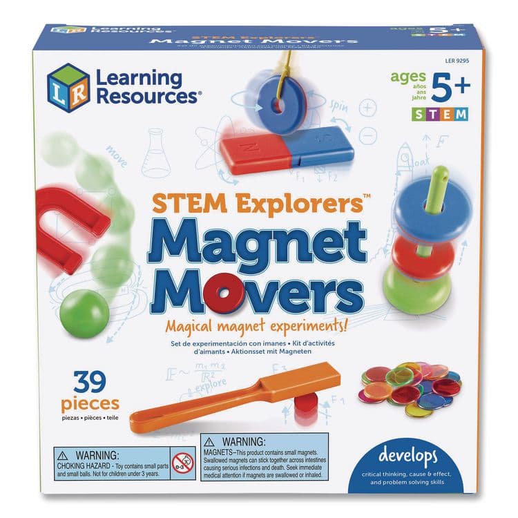LEARNING RESOURCES STEM Explorers Magnet Movers, Grades K to 2, 39 Pieces (LRNLER9295)