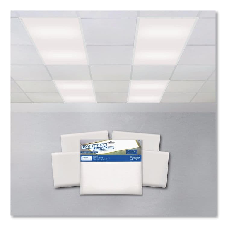EDUCATIONAL INSIGHTS, Florescent Light Filter Covers, Square, 2 ft x 4 ft, Whisper White, 4 Panels (EII1231) thumbnail 2