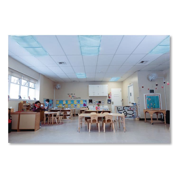 EDUCATIONAL INSIGHTS, Fluorescent Light Filter Covers, Square, 2 ft x 2 ft, Tranquil Blue, 4 Covers (EII1236) thumbnail 4