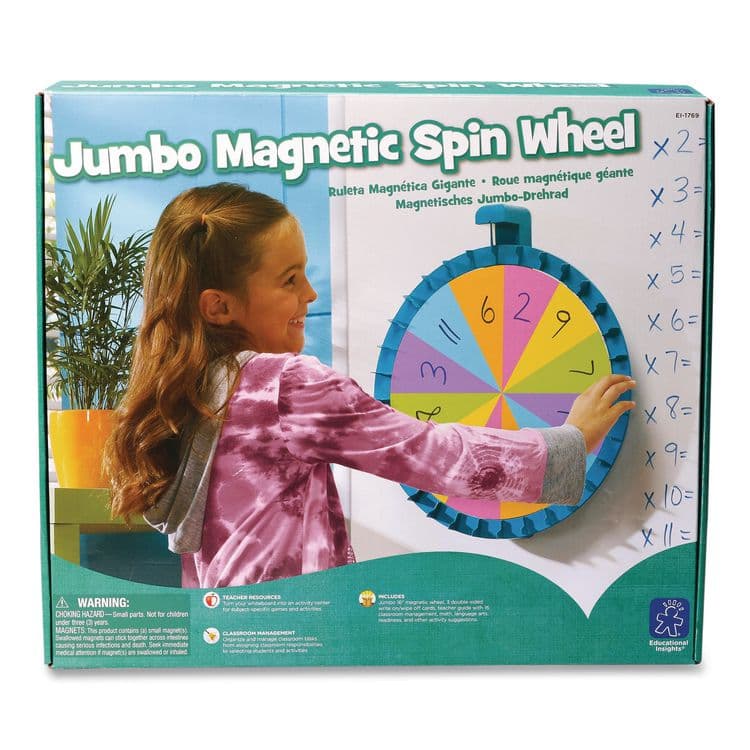 EDUCATIONAL INSIGHTS, Jumbo Magnetic Spin Wheel, 16" Diameter, Ages 3 and Up (EII1769)