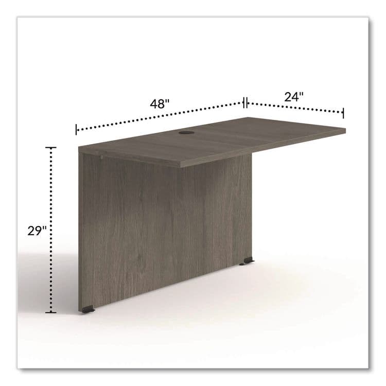 ALERA Alera Seville Series Bridge Return, 48w x 24d x 29h, Walnut (ALESVBR4824WA) thumbnail 2