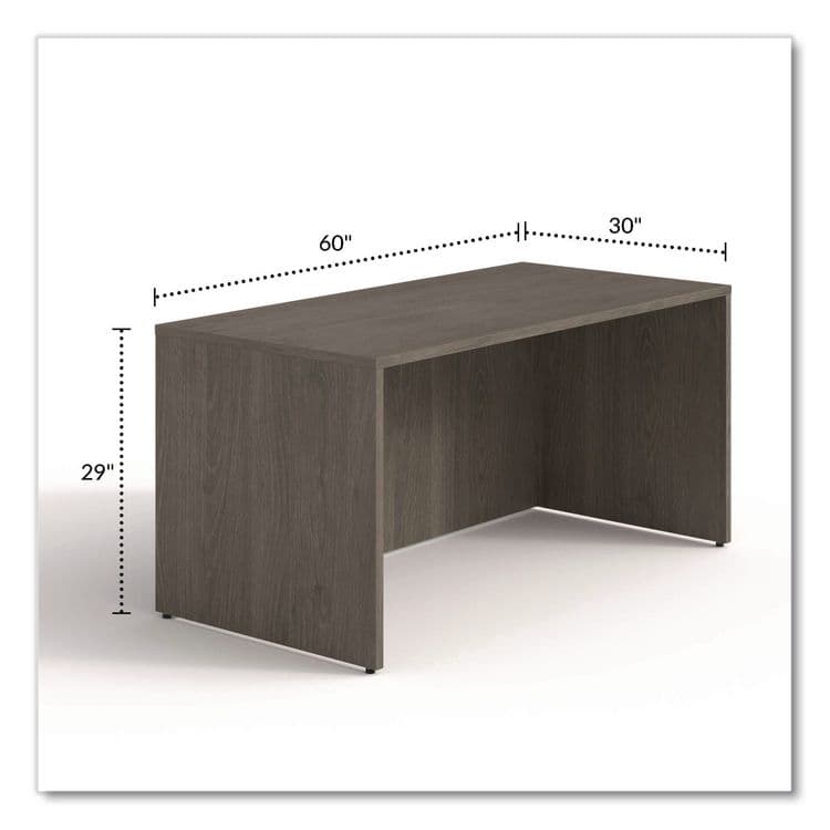 ALERA Alera Seville Series Desk Shell, 60" x 30" x 29", Walnut (ALESVDS6030WA) thumbnail 2