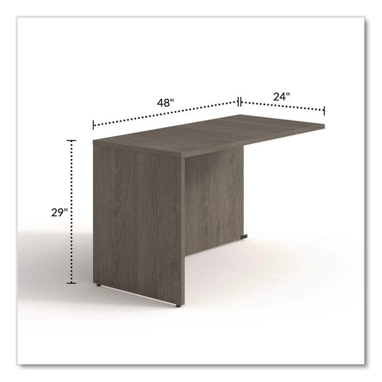 ALERA Alera Seville Series Return Shell, Reversible, 48" x 24" x 29", Walnut (ALESVRS4824WA) thumbnail 2
