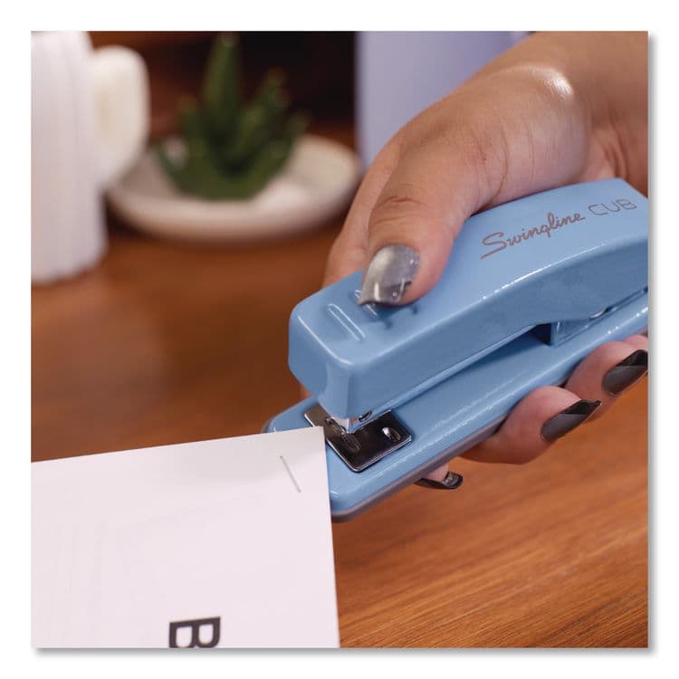 ACCO BRANDS, . Cub Compact Metal Staplers, 20 Sheet Capacity, Electric Blue (SWI1069) thumbnail 4