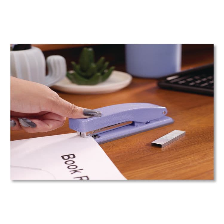 ACCO BRANDS, . Cub Compact Metal Staplers, 20 Sheet Capacity, Periwinkle (SWI1071) thumbnail 2