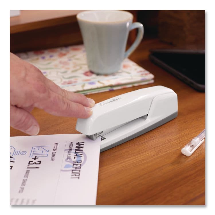 ACCO BRANDS, . 747 Business Full Strip Desk Stapler, 30 Sheet Capacity, Arctic White (SWI74738) thumbnail 2