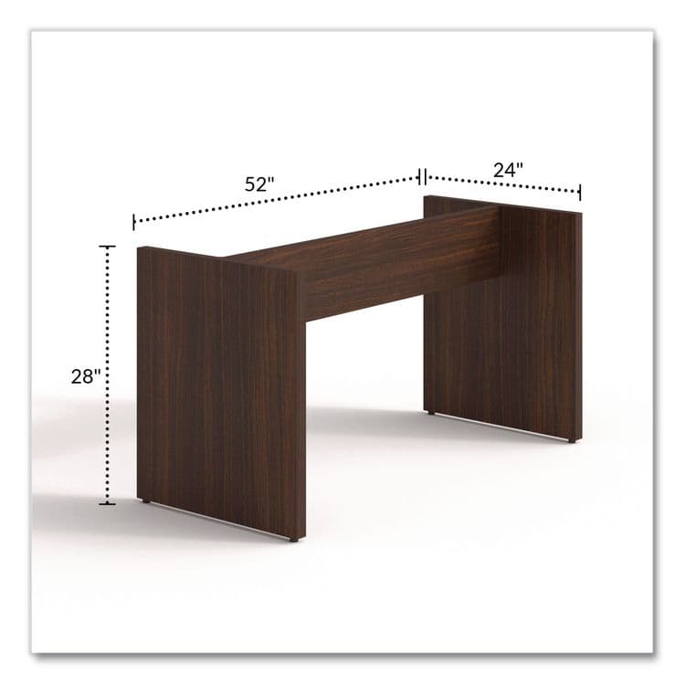 ALERA Alera Seville 96" Wide Conference Table Base, 50w x 22d x 28h, Mahogany (ALESV9648MYBS) thumbnail 2