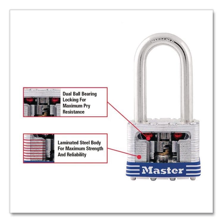 MASTER LOCK COMPANY Key Padlock 3DLF, 4 Pin (MLK3DLF) thumbnail 4