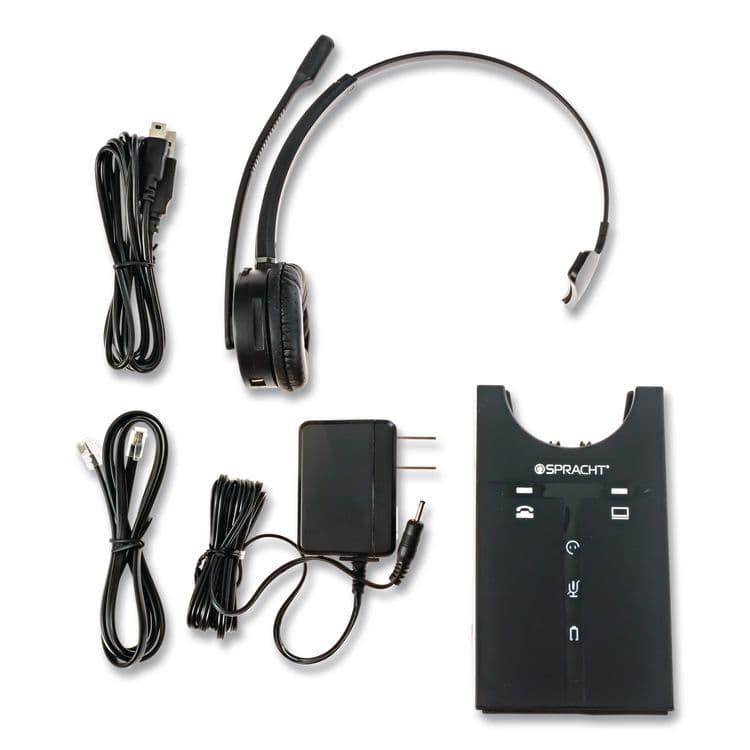 SPRACHT ZuM Maestro SPT-HS2020 Monaural Over The Head Headset, Black (SPTHS2020)