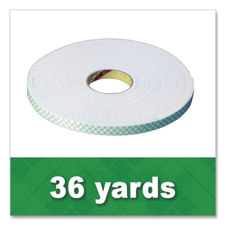3M/COMMERCIAL TAPE DIV. 4016 Double Coated Urethane Foam Tape, 0.38" x 36 yds, White (MMM4016) thumbnail 4