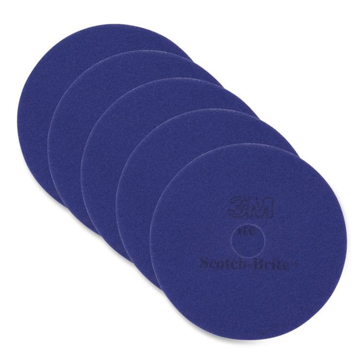 3M/COMMERCIAL TAPE DIV. Clean and Shine Pad, 13" Diameter, Brown/Yellow, 5/Carton (MMM09549) thumbnail 3