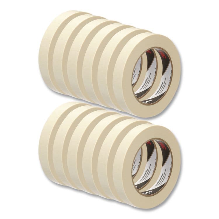3M/COMMERCIAL TAPE DIV. Value Masking Tape 101+, 3" Core, 0.70" x 60 yds, Tan, 12/Pack (MMM10118)