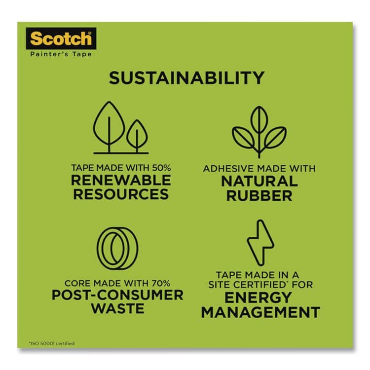 3M/COMMERCIAL TAPE DIV. Green Masking Tape, 3" Core, 1.88 x 60 yds (MMM206048ABK) thumbnail 3