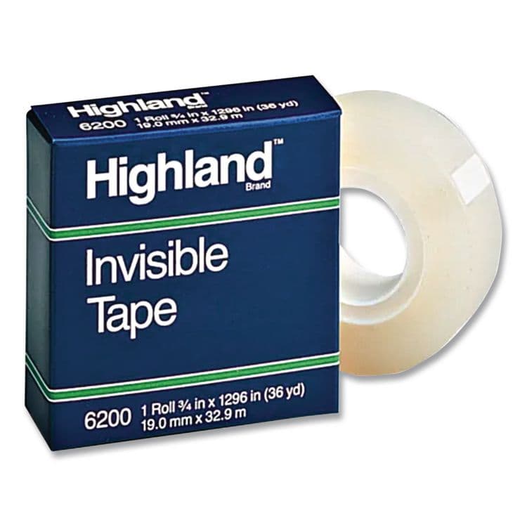 3M/COMMERCIAL TAPE DIV. Invisible Permanent Mending Tape, 3" Core, 0.5" x 72 yds, Clear (MMM6200122592) thumbnail 2