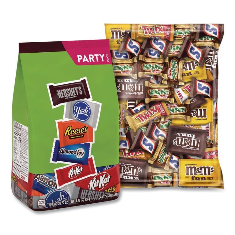 THE HERSHEY COMPANY Assortment Milk Chocolate/Mar's Chocolate Favorites, 30.22 oz Bag and 62.6 oz Bag/Carton (GRR60004054)
