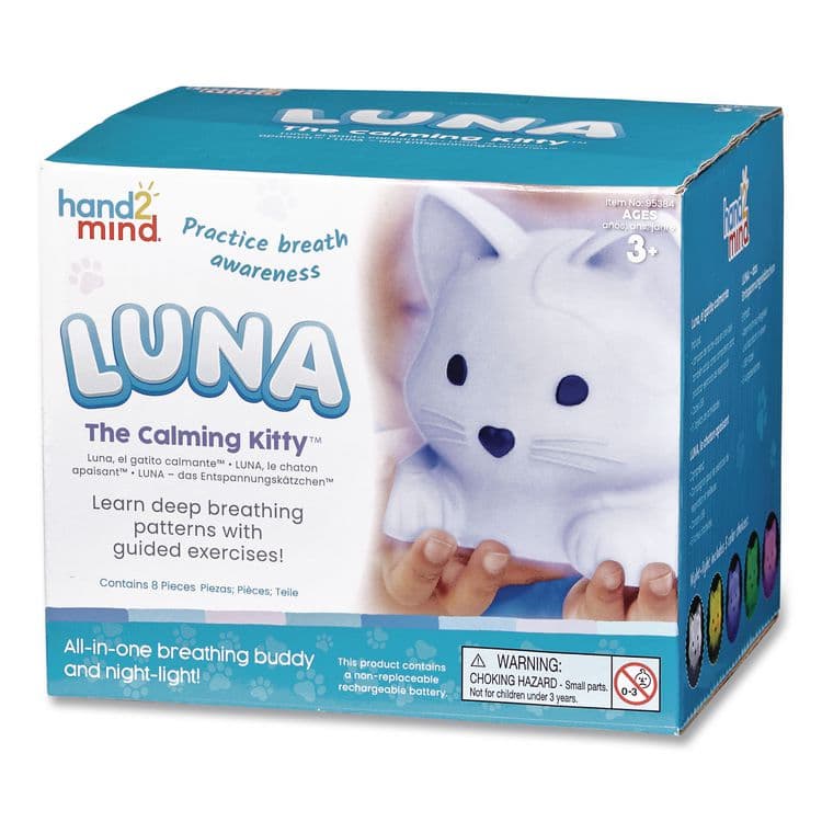 LEARNING RESOURCES Luna the Calming Kitty, Ages 3 and Up, White (HDM95384)