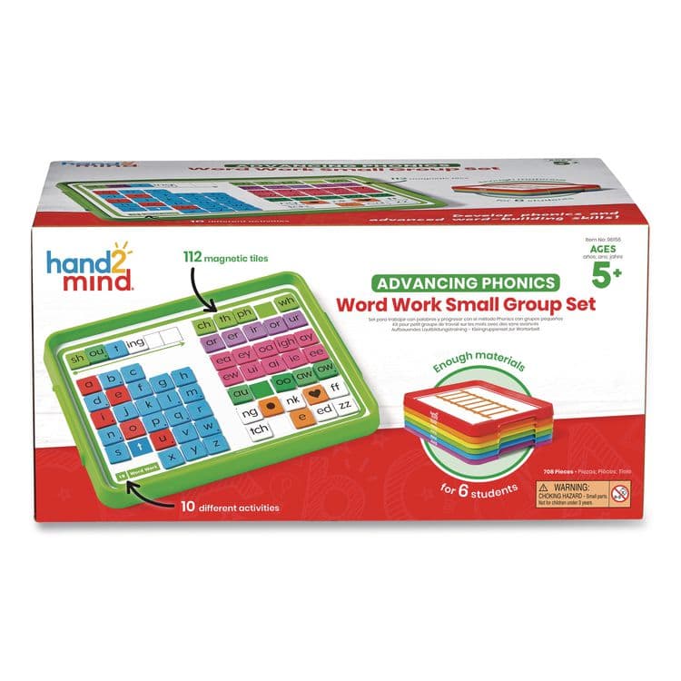 LEARNING RESOURCES Advancing Phonics Word Work Small Group Set, 2 to 6 Players, Grades Pre-K to 2 (HDM96156)