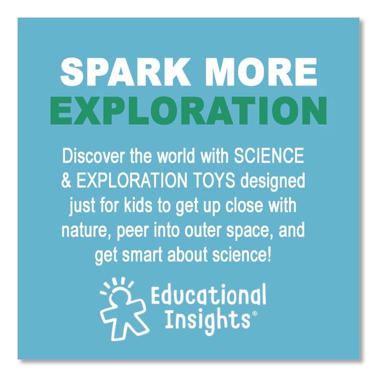EDUCATIONAL INSIGHTS, GeoSafari Micropro Microcope Set, 50x, 100x, 150x, 300x 600x Magnification, Plain Stage, Mirror Illuminator, Black, 95 Pieces (EII5301) thumbnail 4