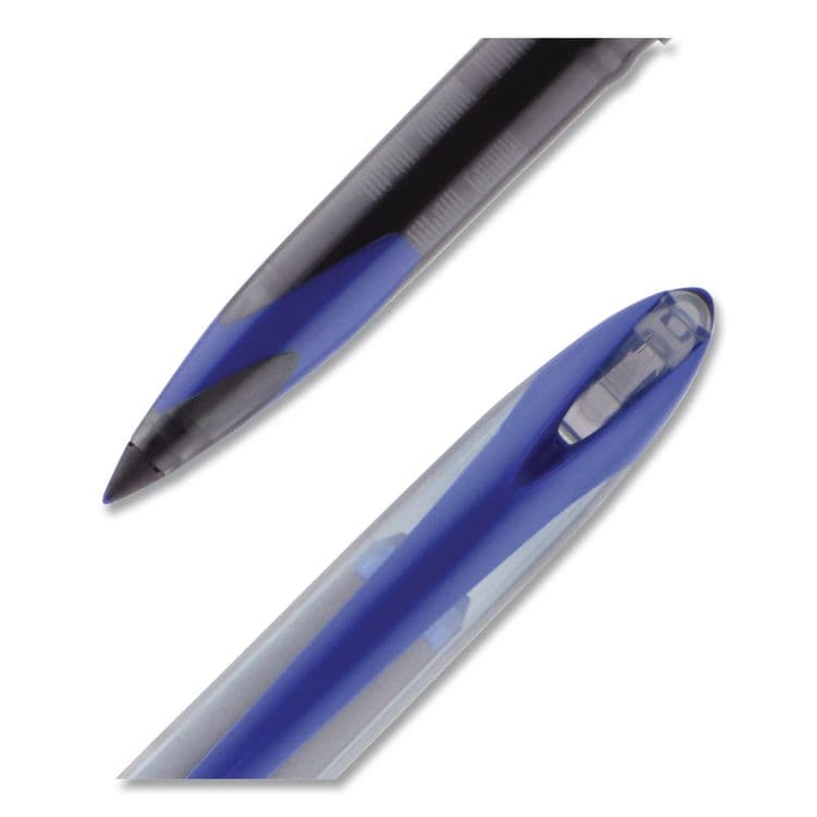 UNI AIR Porous Gel Pen, Stick, Medium 0.7 mm, Blue Ink, Black/Blue Barrel, 3/Pack (UBC1926810) thumbnail 2