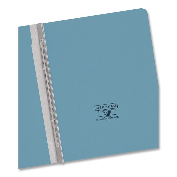 SMEAD MANUFACTURING CO. Prong Fastener Premium Pressboard Report Cover, Two-Piece Prong Fastener, 3" Capacity, 8.5 x 11, Blue/Blue (SMD81052) thumbnail 4