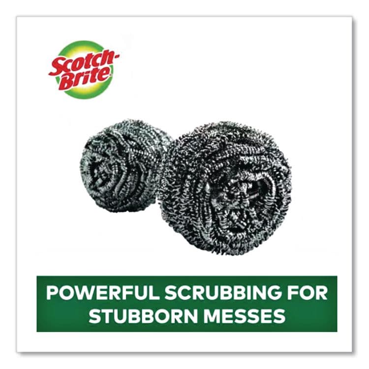 3M/COMMERCIAL TAPE DIV. Stainless Steel Scrubber, Silver (MMM84) thumbnail 2