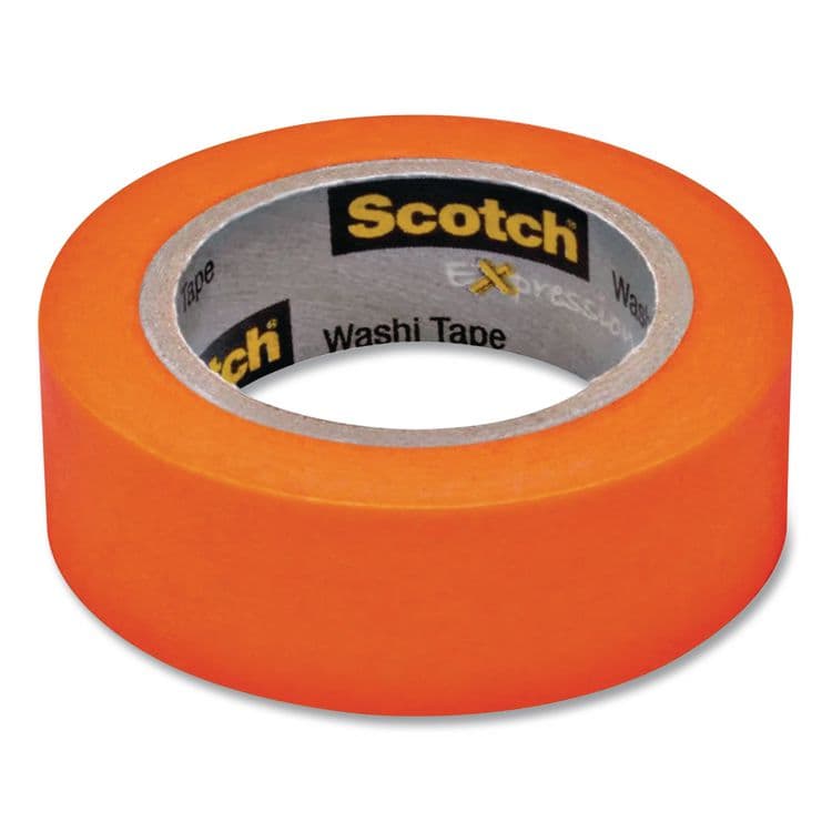 3M/COMMERCIAL TAPE DIV. Expressions Washi Tape, 1.25" Core, 0.59" x 32.75 ft, Orange (MMM70005188787) thumbnail 3
