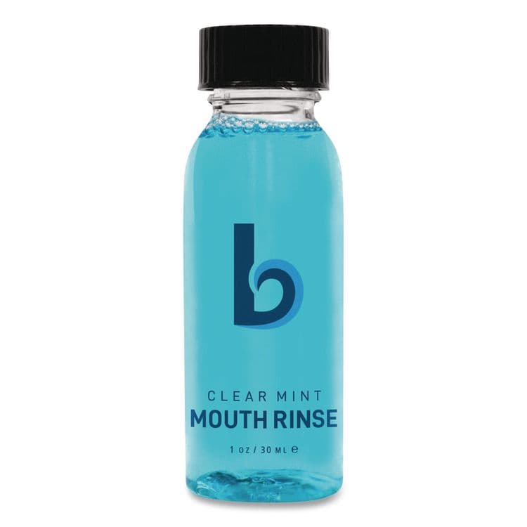 BOARDWALK Mouth Rinse, Mint Flavor, 30 mL Bottle, 180/Carton (BWKMWASHMT) thumbnail 2