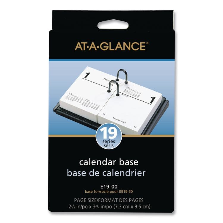 AT-A-GLANCE Desk Calendar Base for Loose-Leaf Refill, 2 Rings, 3" x 3.75", Black (AAGE1900) thumbnail 4