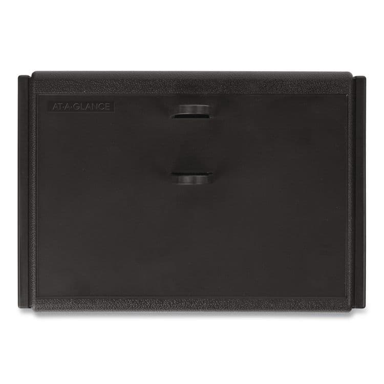 AT-A-GLANCE Desk Calendar Base for Loose-Leaf Refill, 2 Rings, 3" x 3.75", Black (AAGE1900)