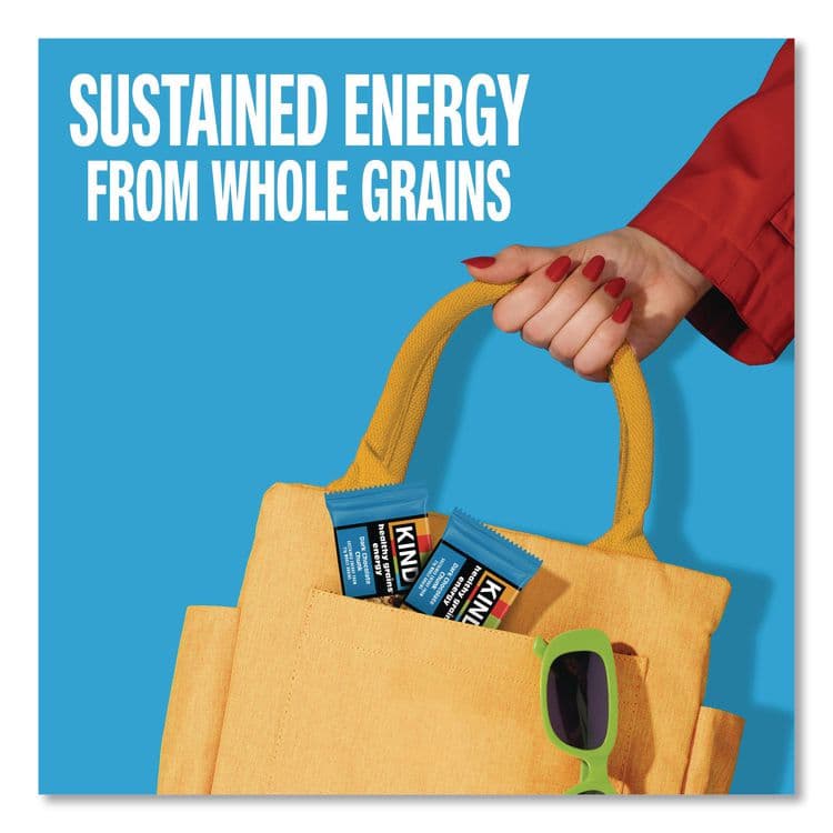KIND LLC Healthy Grains Energy Dark Chocolate Chunk Bars, 1.4 oz Bar, 10/Box (KND67074) thumbnail 4