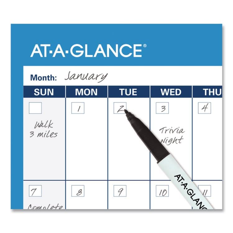 AT-A-GLANCE 90/120-Day Undated Horizontal Erasable Wall Planner, 36 x 24, White/Blue Sheets, Undated (AAGPM23928) thumbnail 3
