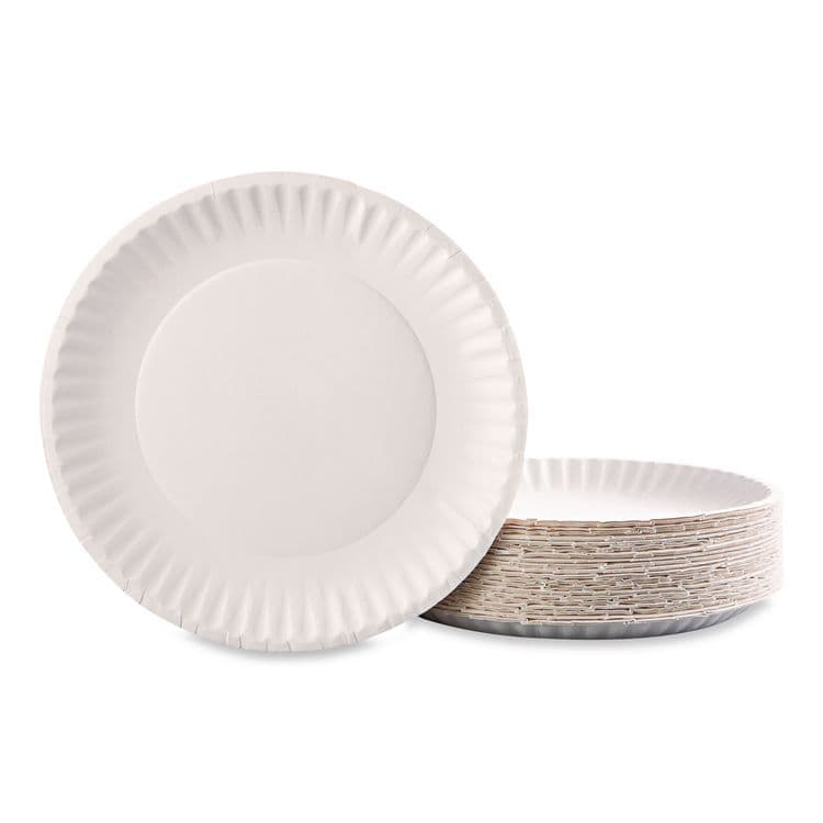 AJM PACKAGING CORP. Paper Plates, 6" dia, White, 1,000/Carton (AJMPP6AJKWH) thumbnail 4
