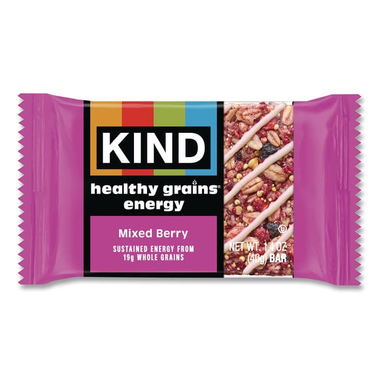 KIND LLC Healthy Grains Energy Mixed Berry Bars, 1.4 oz Bar, 10/Box (KND67073) thumbnail 2