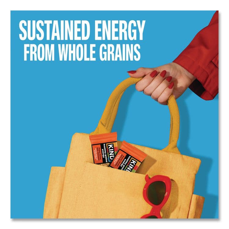 KIND LLC Healthy Grains Energy Peanut Butter Dark Chocolate Bars, 1.4 oz Bar, 10/Box (KND67075) thumbnail 4