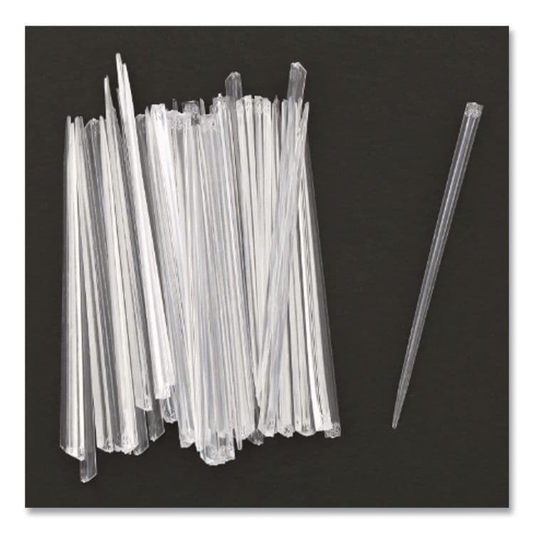 AMERCAREROYAL Prism Picks, Plastic, 4", Clear, 500/Box, 5 Boxes/Carton (RPPRP1494C) thumbnail 3