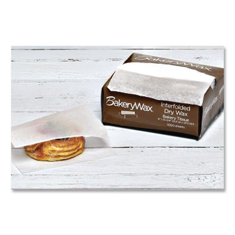 BAGCRAFT EcoCraft Interfolded Dry Wax Bakery Tissues, 6 x 10.75, White, 1,000/Box, 10 Boxes/Carton (BGC010006) thumbnail 2