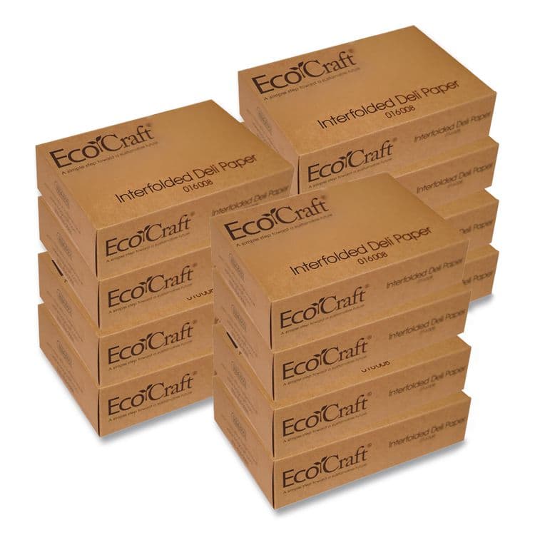 BAGCRAFT EcoCraft Interfolded Soy Wax Deli Sheets, 8 x 10.75, 500/Box, 12 Boxes/Carton (BGC016008)