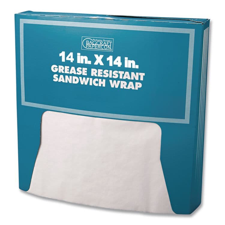 BAGCRAFT Grease-Resistant Paper Wraps and Liners, 14 x 14, White, 1,000/Box, 4 Boxes/Carton (BGC057014) thumbnail 2
