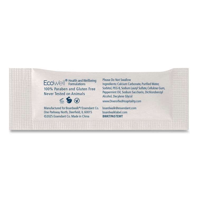 BOARDWALK Toothpaste, Peppermint, 0.15 oz Sachet, 1,000/Carton (BWKTPASTEMT) thumbnail 3
