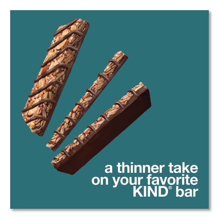 KIND LLC Thins Dark Chocolate Nuts and Sea Salt/Caramel Almond and Sea Salt Variety Pack, 0.74 oz Bar, 20/Box (KND41888) thumbnail 4
