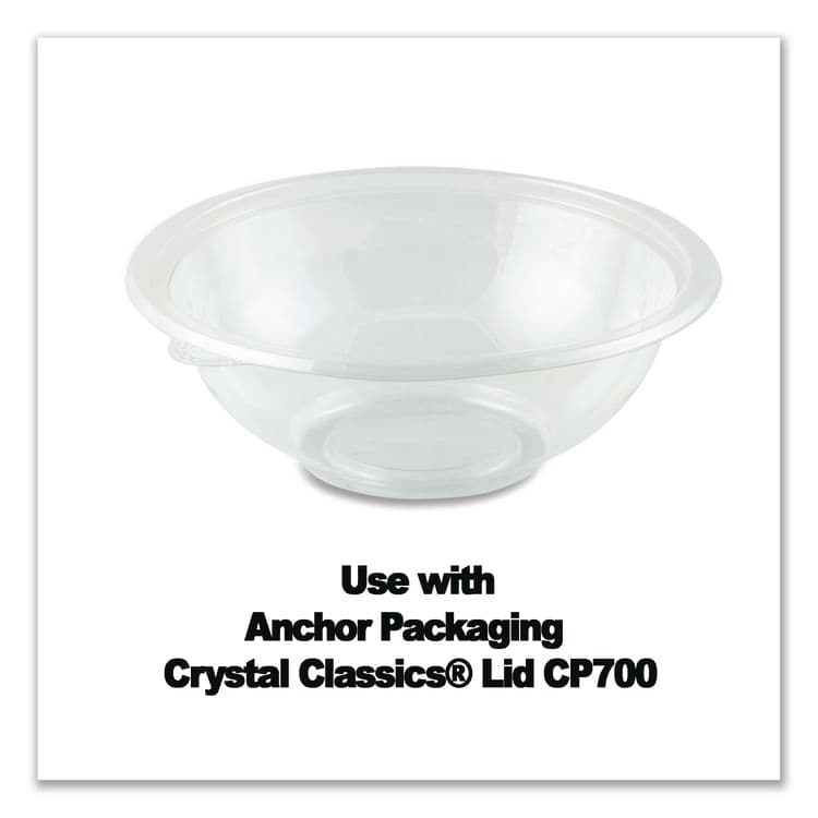 ANCHOR PACKAGING Crystal Classics Bowl, 24 oz, 7" Diameter x 2.56" h, Clear, Plastic, 150/Carton (ANZ4400246) thumbnail 4