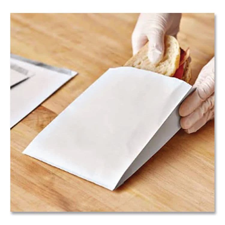 BAGCRAFT ToGo! Foil Insulator Deli and Sandwich Bags, 5.25" x 3.5" x 12", White, 500/Carton (BGC300496) thumbnail 2