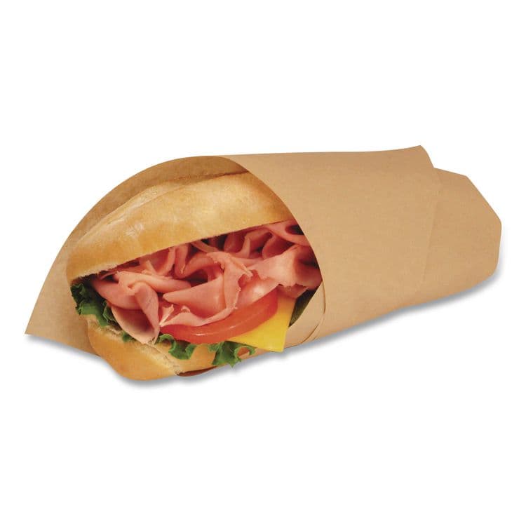 BAGCRAFT EcoCraft Grease-Resistant Paper Wraps and Liners, 15 x 16, Natural, 1,000/Box, 3 Boxes/Carton (BGC300898) thumbnail 3