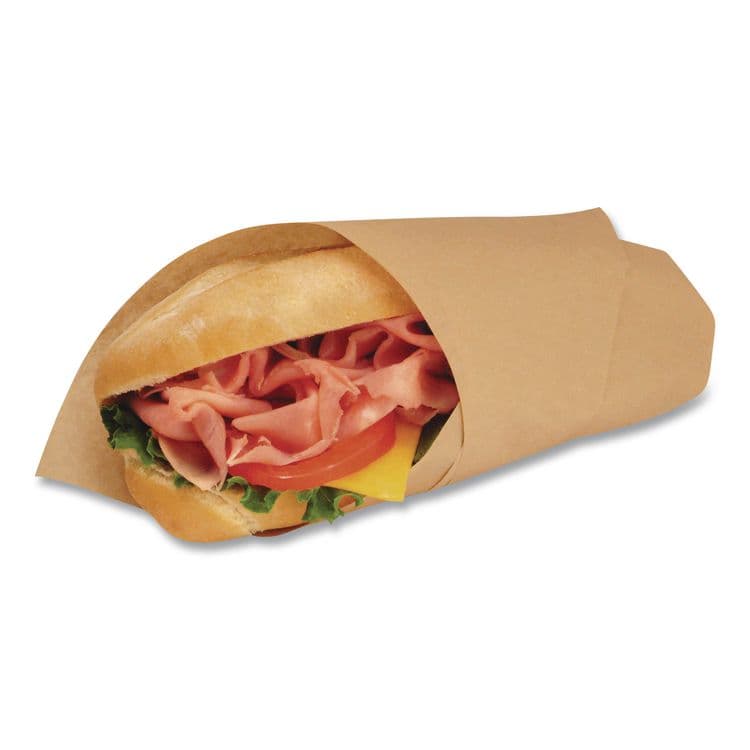 BAGCRAFT EcoCraft Grease-Resistant Paper Wraps and Liners, 14 x 14, Natural, 1,000/Box, 4 Boxes/Carton (BGC300899) thumbnail 3