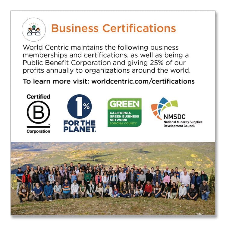 WORLD CENTRIC PLA Lids for Fiber Bowls, 7.5" Diameter x 1" h, Clear, Plastic, 300/Carton (WORBOLCS24) thumbnail 4