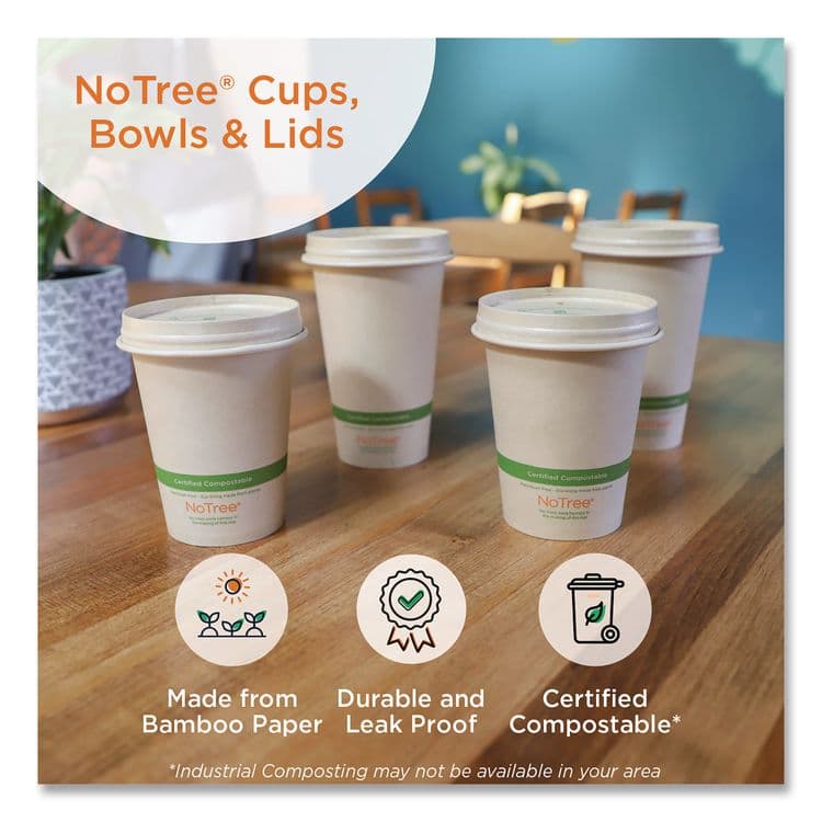 WORLD CENTRIC NoTree Paper Hot Cups, 20 oz, Natural, 1,000/Carton (WORCUSU20) thumbnail 4