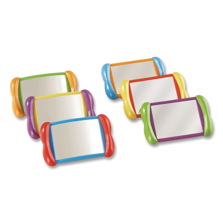 LEARNING RESOURCES All About Me 2-in-1 Mirrors, Ages 18 Months and Up, Assorted Colors, 6 Pieces (LRNLER3371) thumbnail 3