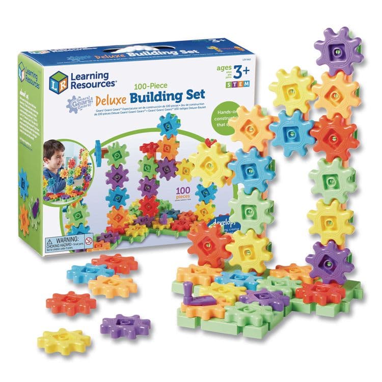 LEARNING RESOURCES Gears! Gears! Gears! Deluxe Building Set, Grades Pre-K to 5, 100 Pieces (LRNLER9162) thumbnail 2